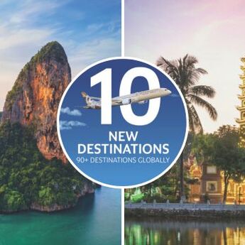 ​Etihad Airways dodaje 10 novih destinacija u svoju mrežu letova